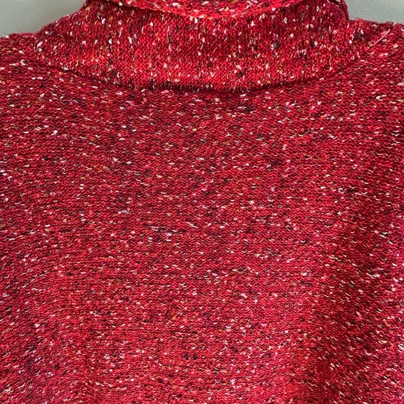 Coldwater Creek Womens Red Soeckled Knit Pullover Sweater V Neck size XL - Picture 13 of 13